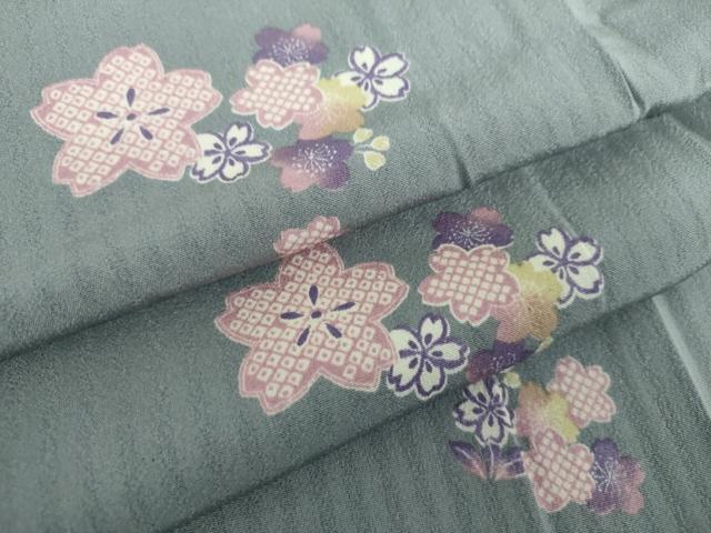 平和屋着物●上質な小紋　舞桜　さが美扱い　正絹　逸品　DAAY1700ps