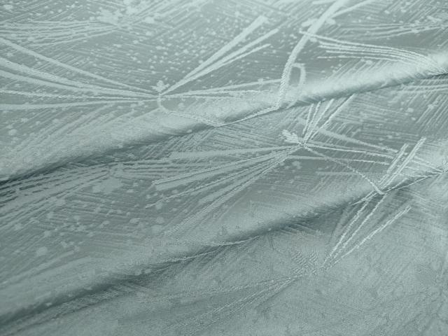 平和屋着物●上質な色無地　若松葉地紋　藍鼠色　正絹　逸品　DAAY1706ps