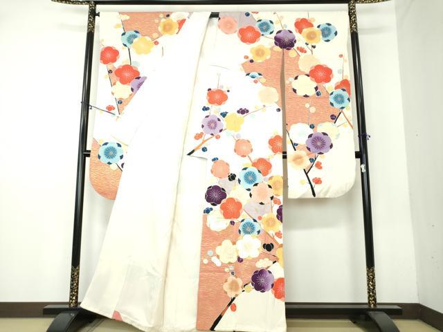 平和屋着物○豪華振袖 駒刺繍 流水枝梅 金彩 正絹 逸品 DAAY1730ps