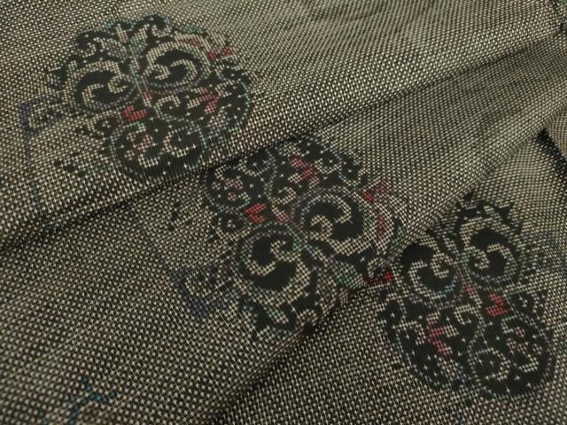 平和屋着物●本場大島紬　9マルキ　花丸文　正絹　逸品　未使用　DAAY1746ps