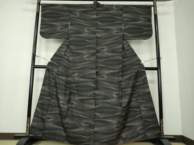 平和屋着物●本場大島紬　7マルキ　流水文　正絹　逸品　DAAY1747ps