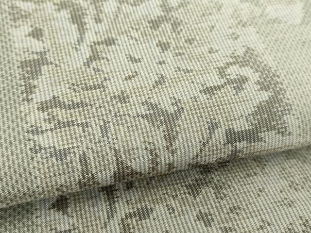 平和屋着物○本場大島紬 白大島 7マルキ 総絣 変わり市松花文