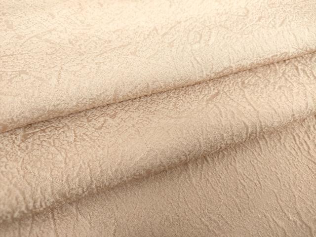 平和屋着物●上質な色無地　霞地紋　洗柿色　正絹　逸品　DAAY1763ps