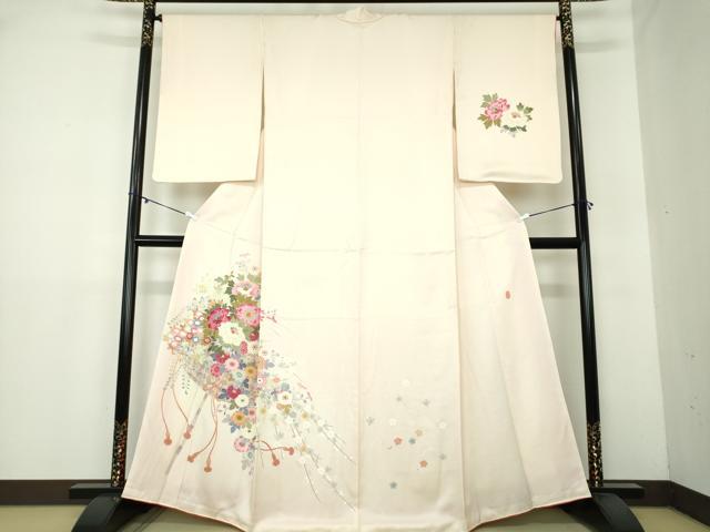 平和屋着物●本加賀友禅作家　金丸充夫　訪問着　友禅　作家物　花笠　正絹　逸品　DAAY1775ps