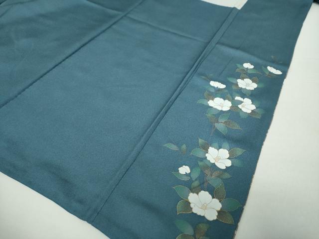 平和屋着物○訪問着 駒刺繍 流水花文 金銀彩 ラメ糸 正絹