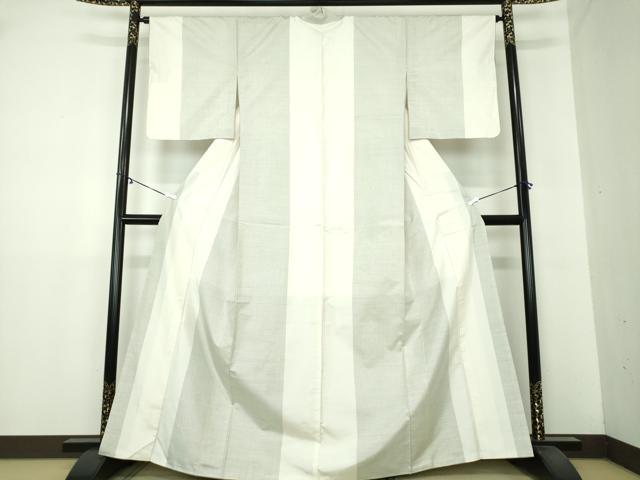 平和屋着物●本場大島紬　白大島　9マルキ　間道　正絹　逸品　未使用　DAAY1824ps