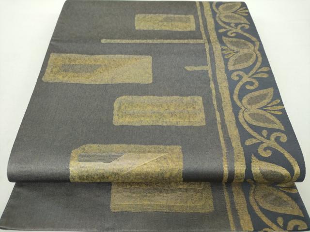 平和屋着物●澤屋重兵衛　六通柄袋帯　花間道　金糸　引箔　正絹　逸品　DAAY1872ps