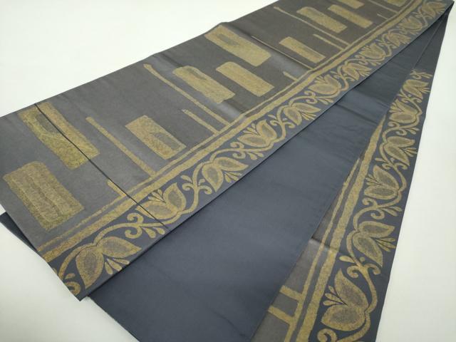 平和屋着物○澤屋重兵衛 六通柄袋帯 花間道 金糸 引箔 正絹 逸品