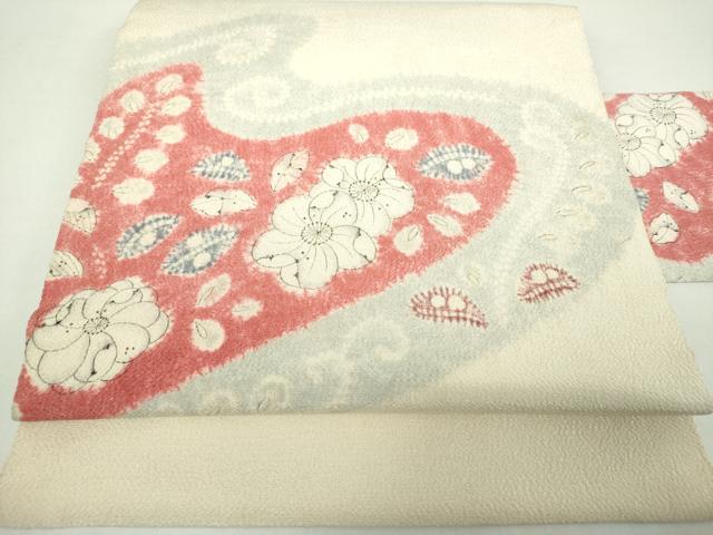 平和屋着物●九寸名古屋帯　絞り　辻が花　正絹　逸品　DAAY1937ps