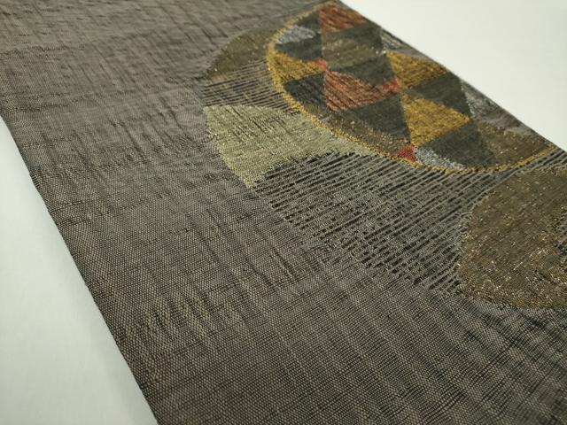 平和屋着物▽太鼓柄袋帯　スリーシーズン帯　春　夏　秋　鱗丸文　金銀糸　正絹　逸品　DAAY1948ps_1