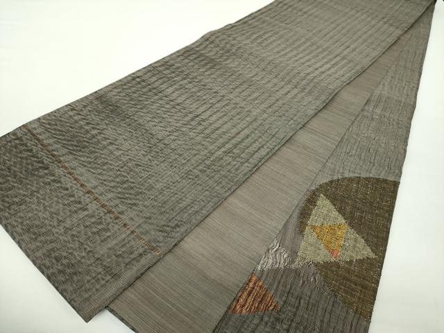 平和屋着物▽太鼓柄袋帯　スリーシーズン帯　春　夏　秋　鱗丸文　金銀糸　正絹　逸品　DAAY1948ps_4