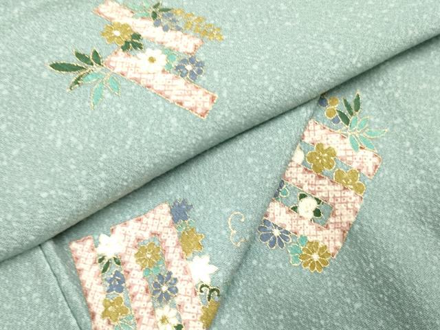 平和屋着物●上質な小紋　源氏香花文　金彩　正絹　逸品　未使用　DAAY2465op