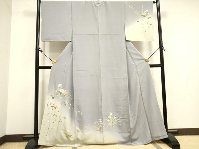 平和屋着物●訪問着　草花　暈し染め　正絹　逸品　DAAY2473op