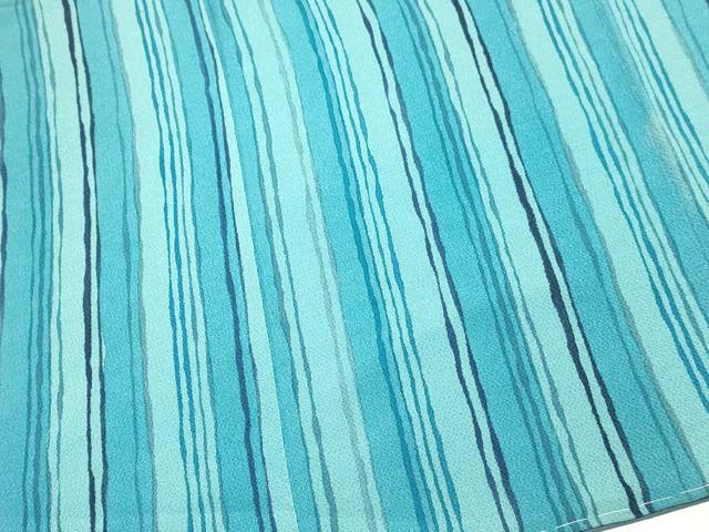 平和屋着物○小林文次郎 小紋 縞 鬼しぼ縮緬 正絹 逸品 DAAY2486op