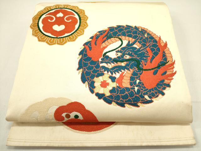 平和屋着物●六通柄　本袋帯　唐織　龍　金銀糸　正絹　逸品　DAAY2632op