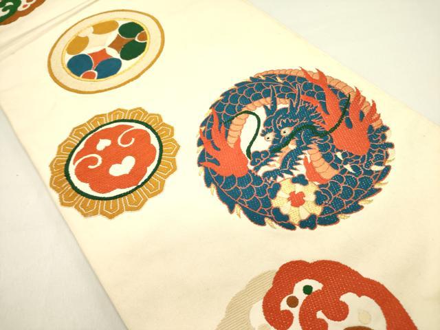 平和屋着物○六通柄 本袋帯 唐織 龍 金銀糸 正絹 逸品 DAAY2632op