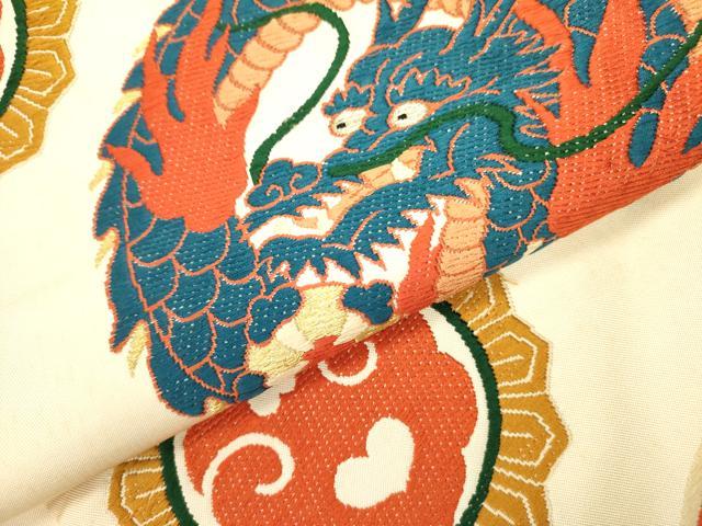 平和屋着物○六通柄 本袋帯 唐織 龍 金銀糸 正絹 逸品 DAAY2632op