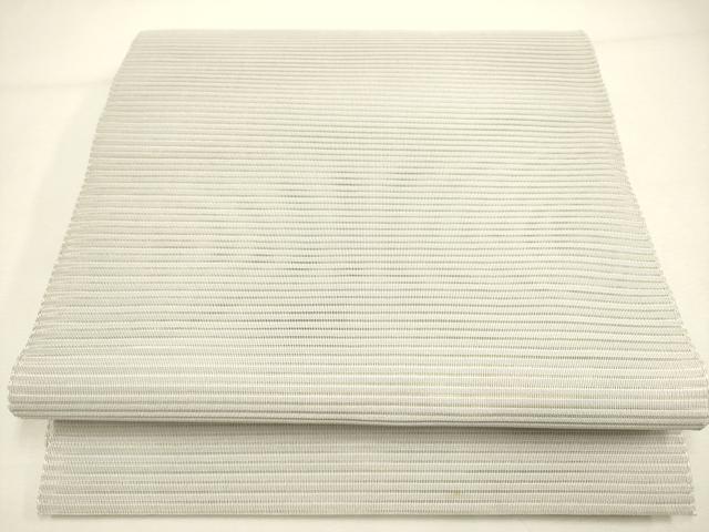 平和屋着物＊夏物　絽綴れ　八寸名古屋帯　薄梅鼠色　正絹　逸品　DAAY2935op