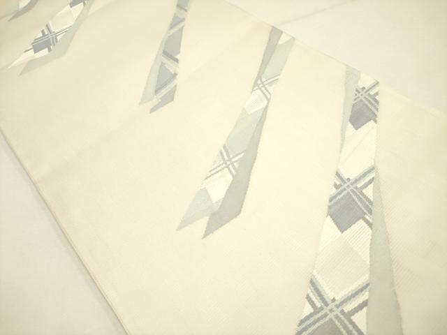 平和屋着物＊夏物　六通柄袋帯　抽象文様　正絹　逸品　DAAY2936op 平和屋着物＊夏物 六通柄袋帯 抽象文様 正絹 逸品 DAAY2936op