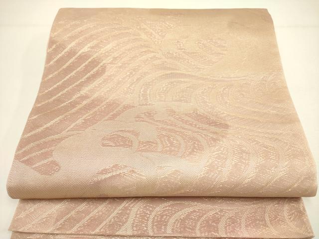 平和屋着物＊夏物　六通柄袋帯　立波文　金糸　正絹　逸品　DAAY2983op