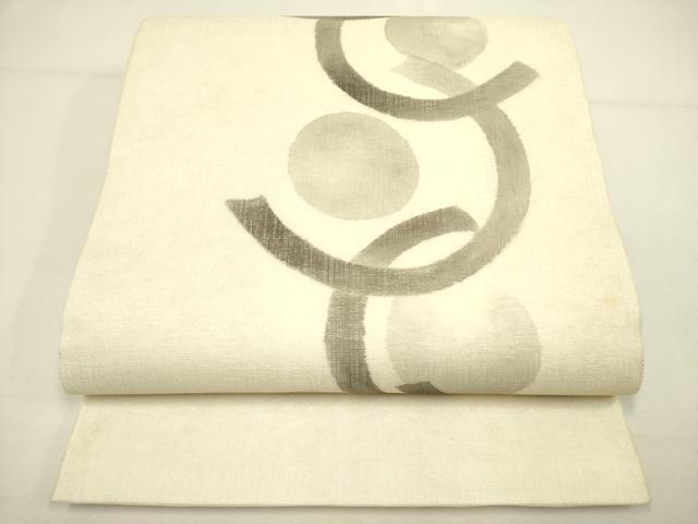 平和屋着物＊夏物　太鼓柄袋帯　幾何学文様　正絹　逸品　DAAY3000op