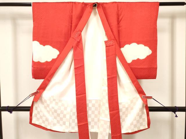 平和屋着物[]お宮参り　女の子　祝着　産着　初着　のしめ　駒刺繍　絞り　花文箱　逸品　DAAY3182ma_1