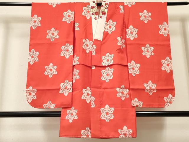 平和屋着物[]子供　女の子　長襦袢　袷　麻の葉文様　半衿刺繍　洗える着物　未使用　DAAY3339ma 11,076円