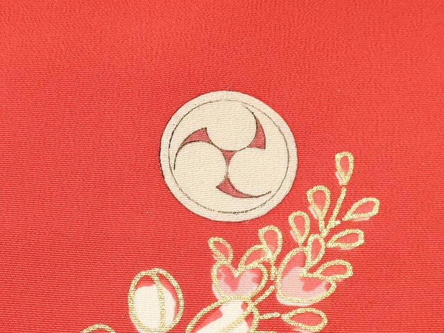 平和屋着物[]七五三　女の子　３歳　祝着　三つ身　長襦袢(袷)セット　鞠　糸車飛鶴花車文　暈し染め　金彩　逸品　DAAY3470ma_7