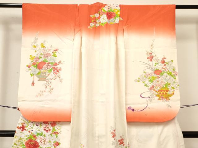平和屋着物[]七五三 女の子 7歳 祝着 四つ身 長襦袢(無双仕立て