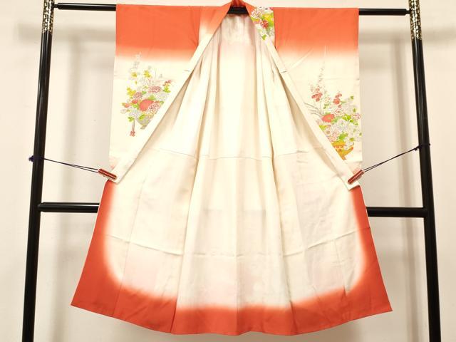 平和屋着物[]七五三 女の子 7歳 祝着 四つ身 長襦袢(無双仕立て