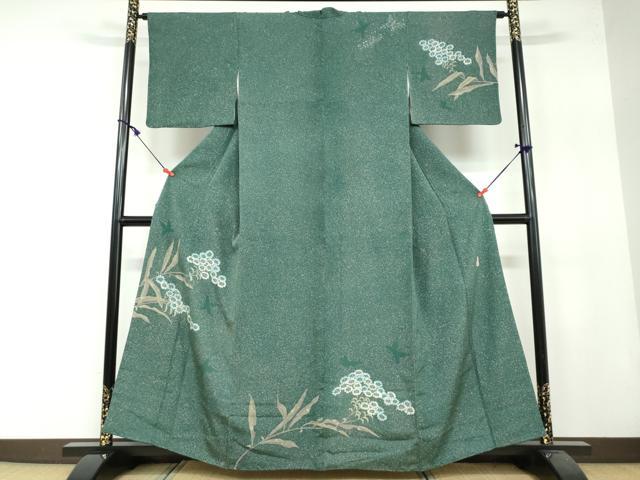 平和屋着物●名門・上野家 人間国宝の技と美を受け継ぐ故・上野清二の妻 上野街子 清染居 訪問着 花蝶文 たたき染 正絹 逸品 DAAY5022ud