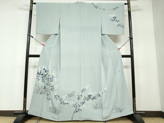 平和屋着物●訪問着　友禅　作家物　枝花文　正絹　逸品　DAAY5035ud