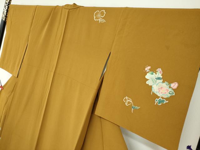 平和屋着物●訪問着　作家物　草花文　金彩　正絹　逸品　DAAY5040ud