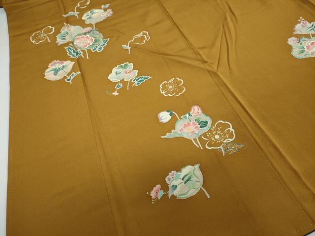 平和屋着物●訪問着　作家物　草花文　金彩　正絹　逸品　DAAY5040ud