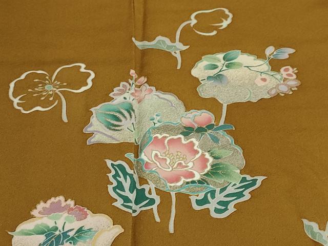 平和屋着物●訪問着　作家物　草花文　金彩　正絹　逸品　DAAY5040ud