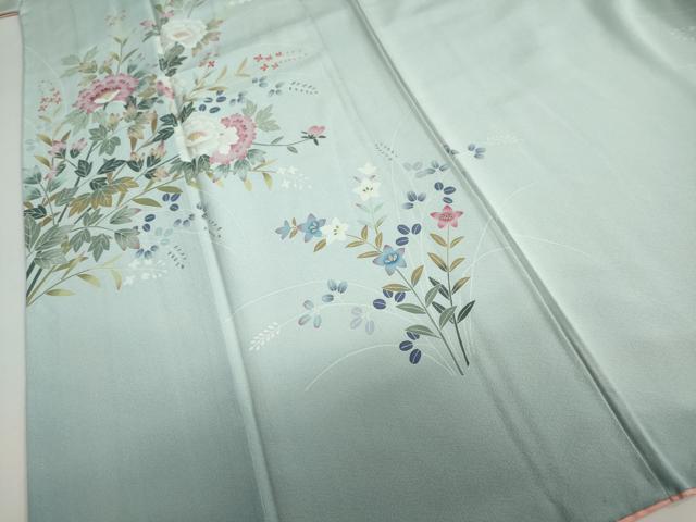 平和屋着物○本加賀友禅作家 金丸充夫 訪問着 草花文 暈し