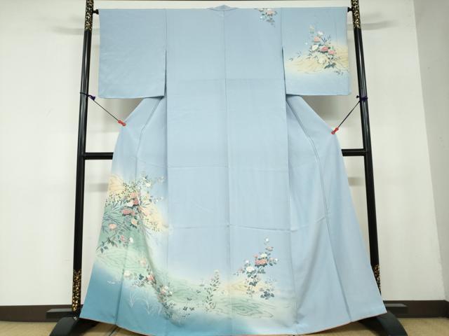 平和屋着物●訪問着　花鳥文　暈し染め　正絹　逸品　未使用　DAAY5145ud