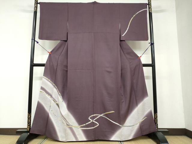 平和屋着物●訪問着　熨斗草花文　暈し染め　正絹　逸品　DAAY5169ud