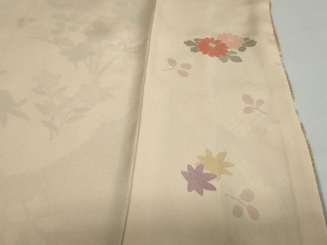 平和屋着物○訪問着 絞り 道長草花文 金彩 正絹 逸品 DAAY5175ud