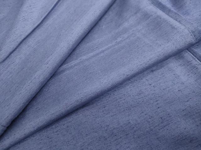 平和屋着物●結城紬　濃鼠色　正絹　逸品　DAAY5185ud