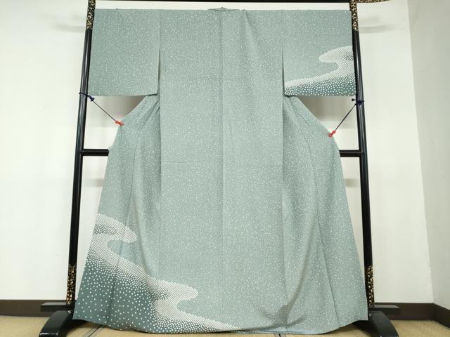 平和屋着物●訪問着　鹿の子霞文　正絹　逸品　DAAY5209ud