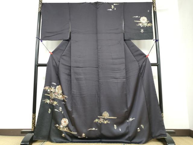 平和屋着物●訪問着　正倉院鳳凰草花文　金彩　正絹　逸品　未使用　DAAY5211ud