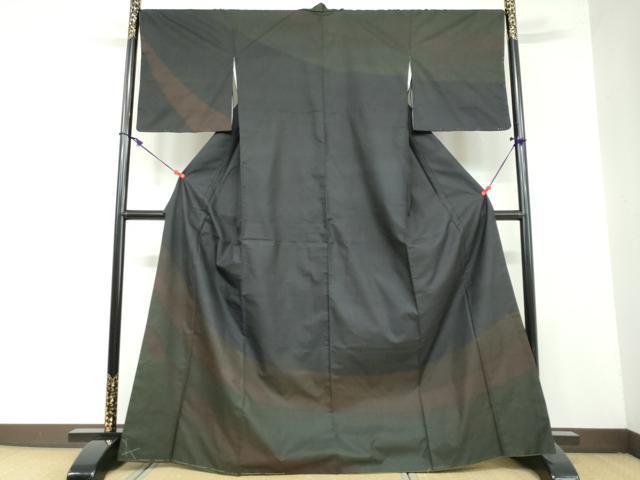 平和屋着物●本場大島紬　訪問着　横段文　正絹　逸品　DAAY5230ud