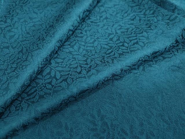 平和屋着物●上質な色無地　南天地紋　高麗納戸色　正絹　逸品　DAAY5236ud