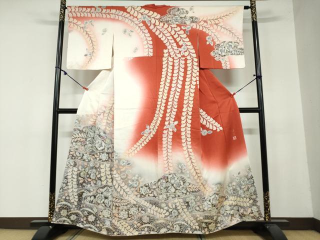 平和屋着物●訪問着　作家物　辻が花　暈し染め　正絹　逸品　DAAY5241ud