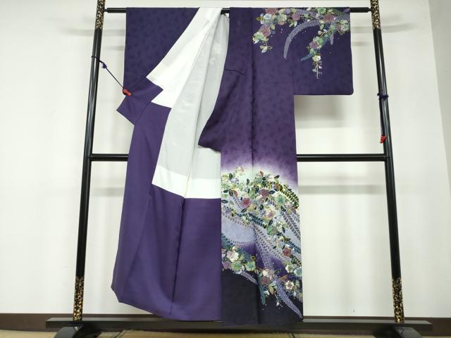 平和屋着物●訪問着　作家物　辻が花　暈し染め　正絹　逸品　DAAY5245ud 平和屋着物○訪問着 作家物 辻が花 暈し染め 正絹 逸品 DAAY5245ud