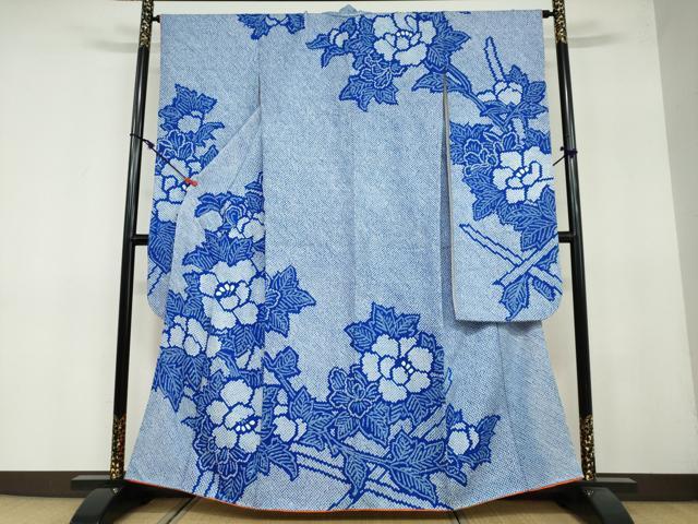 平和屋着物●豪華振袖　総絞り　草花文　正絹　逸品　DAAY5282ud