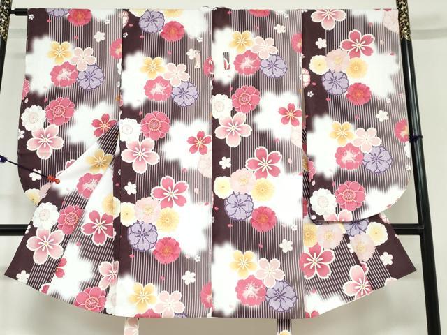 平和屋着物●小振袖　二尺袖　舞花文　洗える着物　逸品　新品　DAAY5317ud