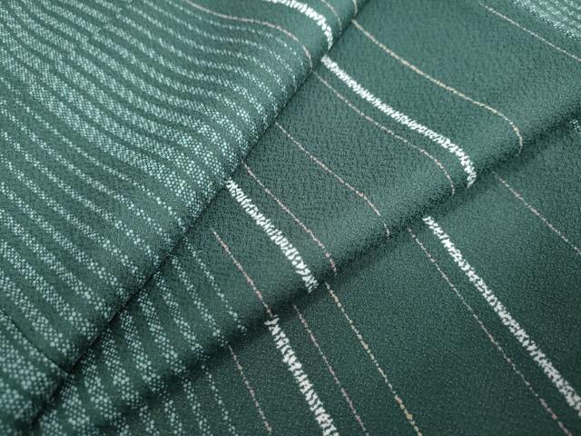 平和屋着物●小紋　変わり縞　洗える着物　未使用　DAAY5355ud