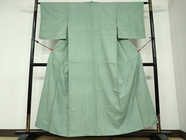 平和屋着物●結城紬　緑青色　正絹　逸品　未使用　DAAY5398ud 平和屋着物○結城紬 緑青色 正絹 逸品 未使用 DAAY5398ud 紬
